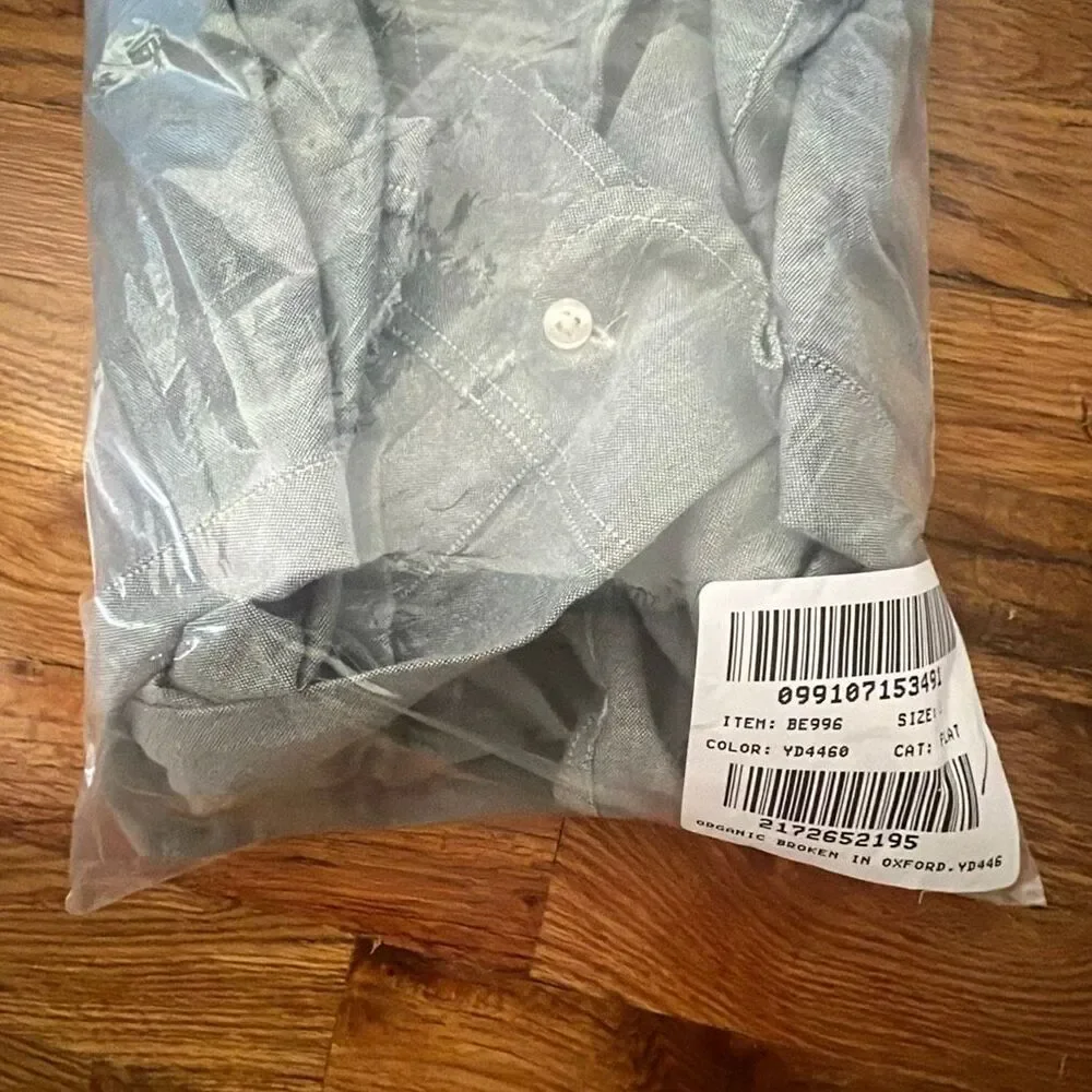 J. Crew short-sleeve Broken-in organic cotton oxford shirt in White NWT size S